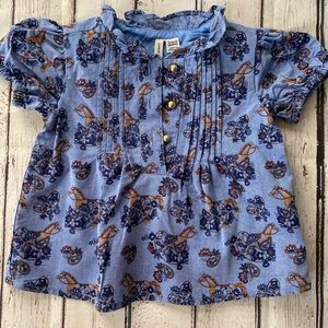 Janie & Jack floral horse print top